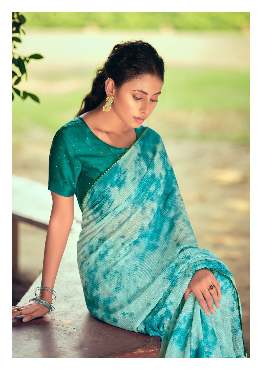 Kashvi Almora Latest Designer Fancy Festive Wear Georgette Saree Collection